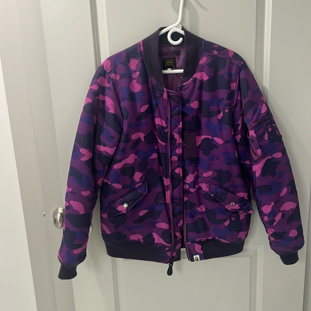 Classic mens bape bomber jacket